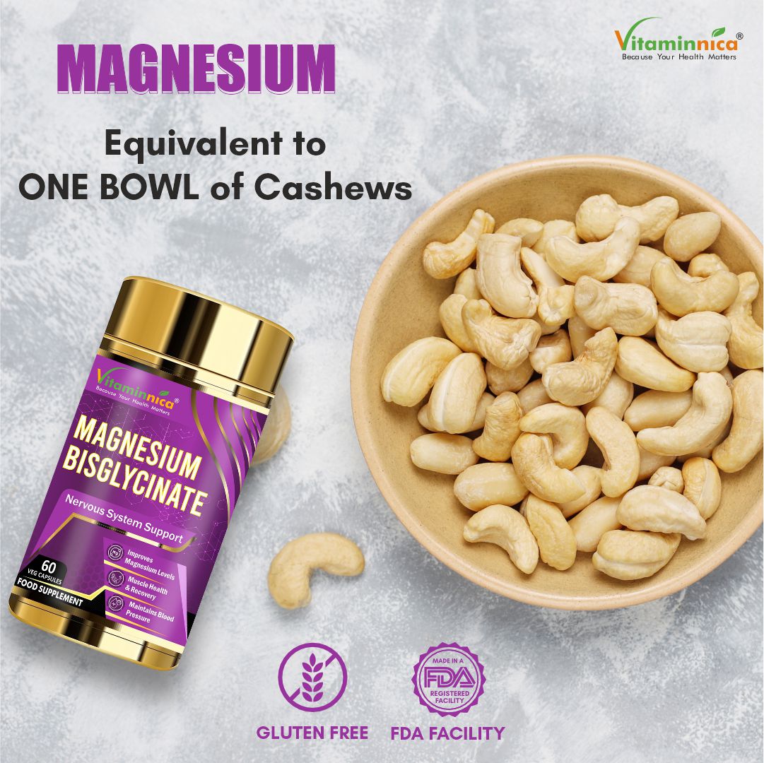 Vitaminnica Magnesium Bisglycinate- 60 Capsules