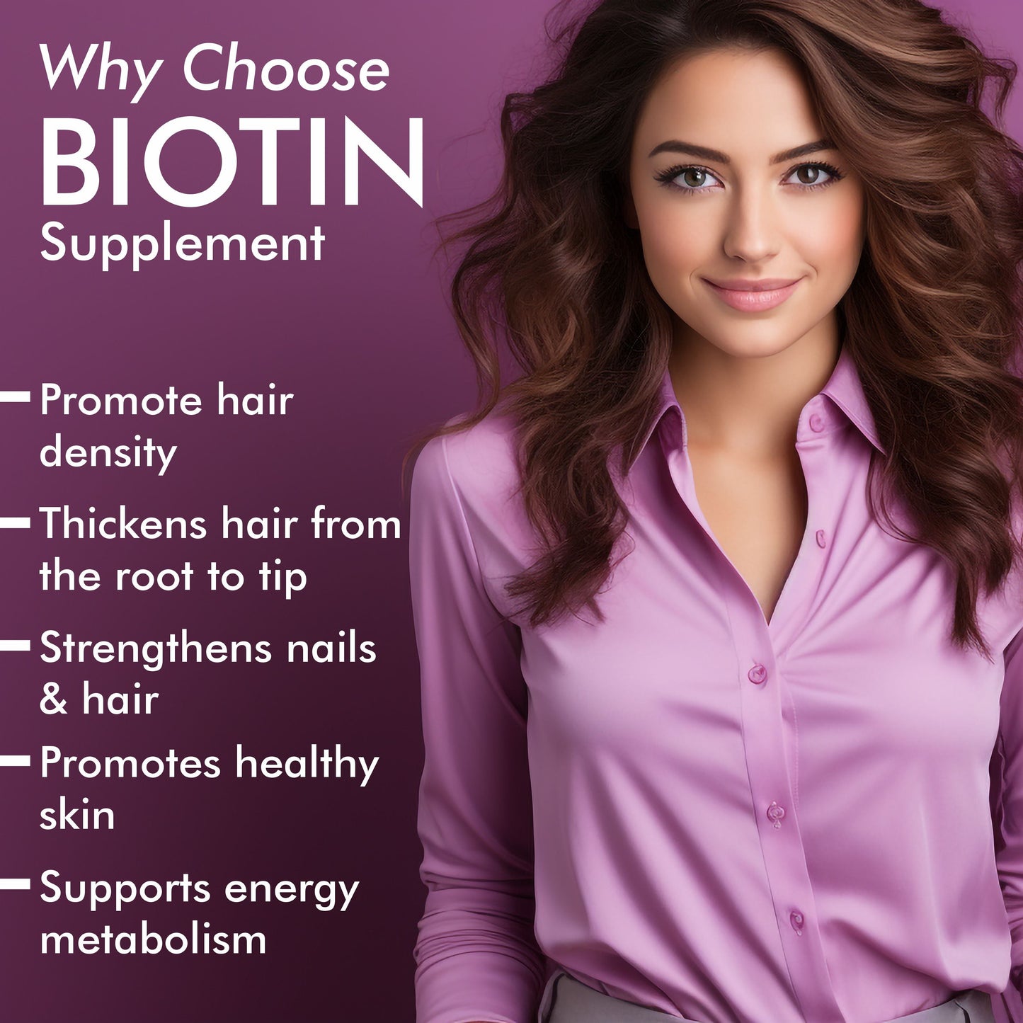 Vitaminnica Biotin - Better Hair, Skin and Nails - 60 Capsules