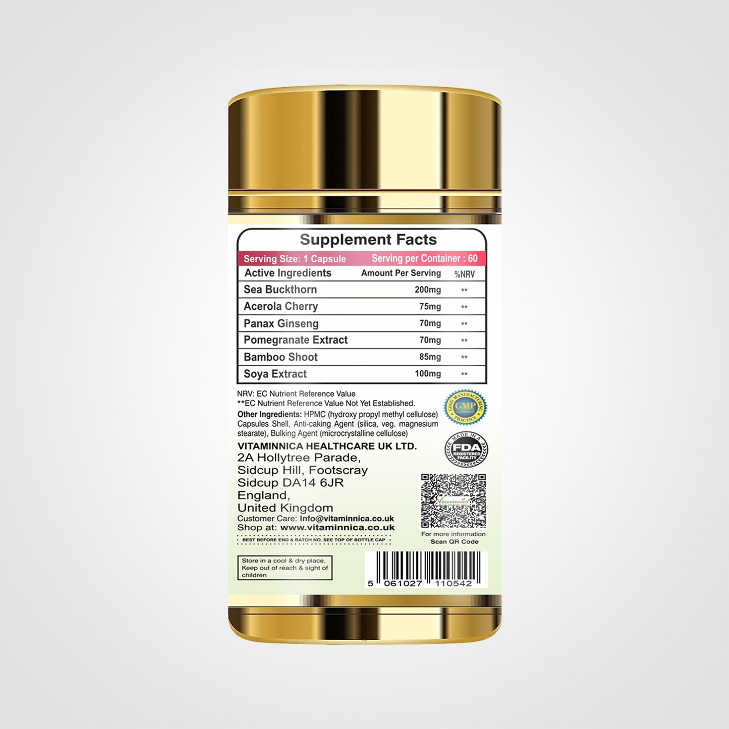Vitaminnica Plant Based Collagen- 60 Capsules