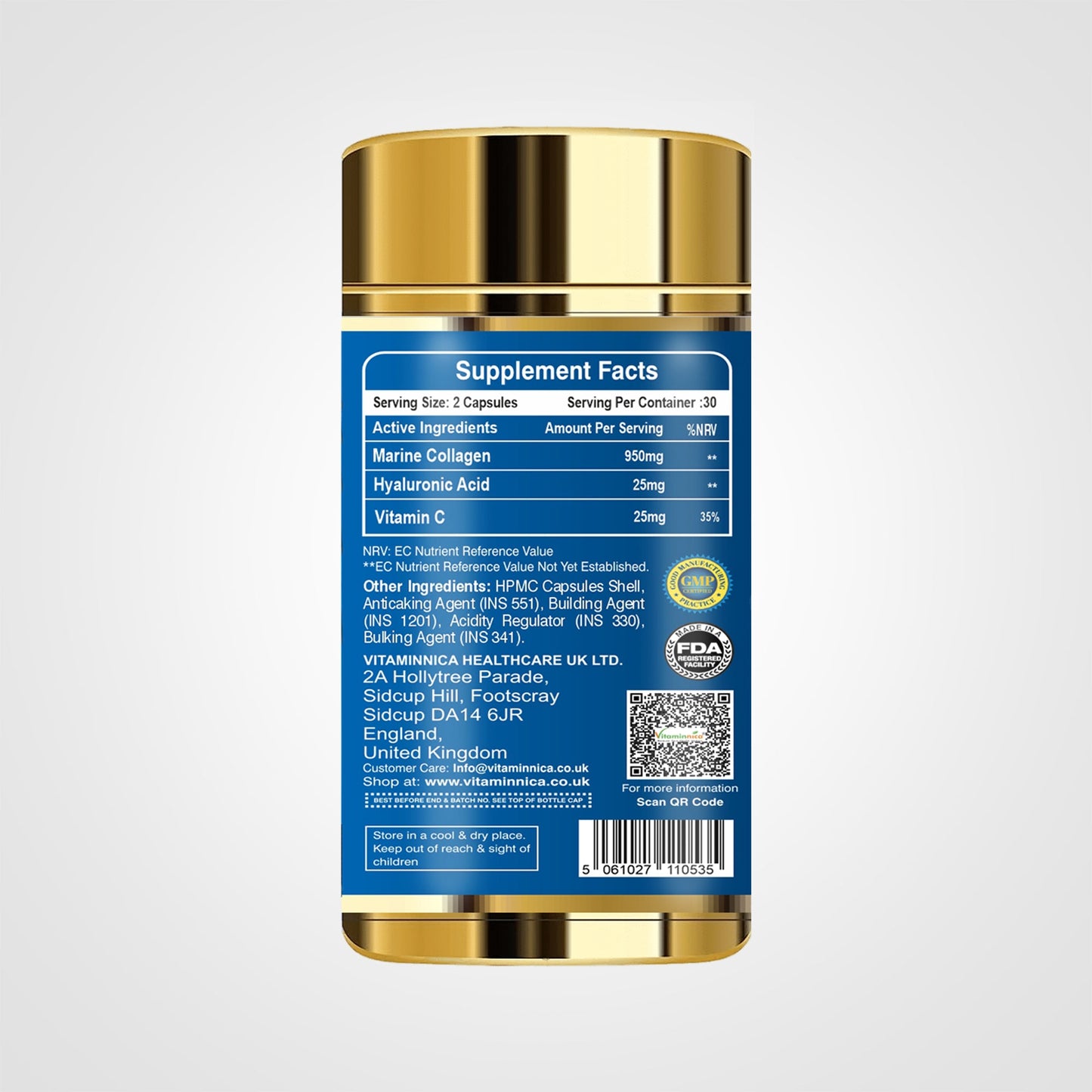 Vitaminnica Marine Collagen- 60 Capsules