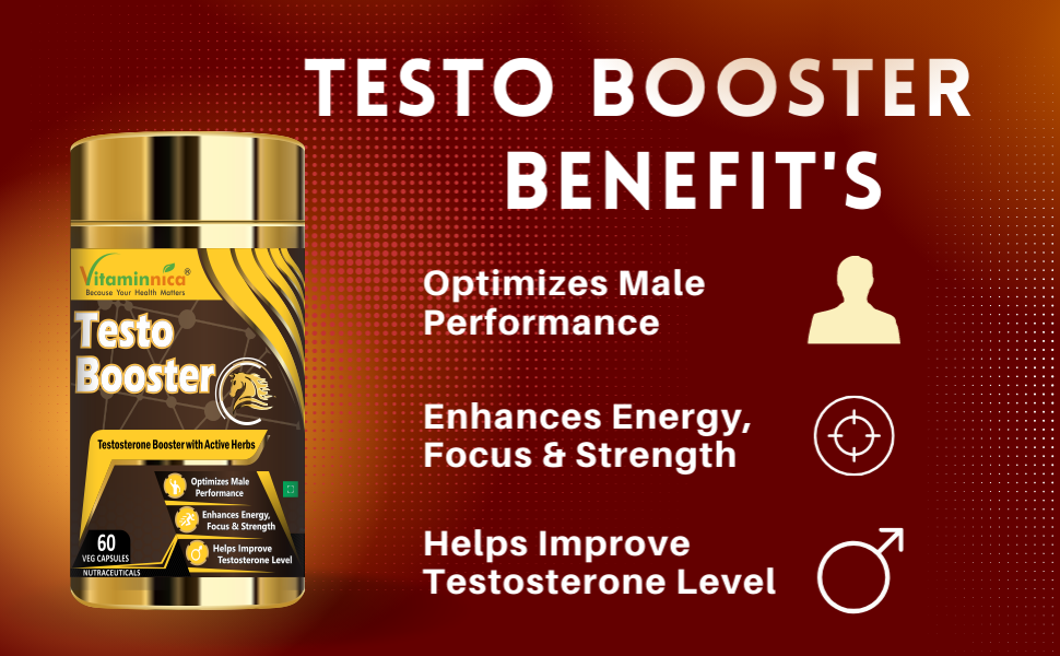 Vitaminnica Testo Booster- 60 Capsules - vitaminnicahealthcare