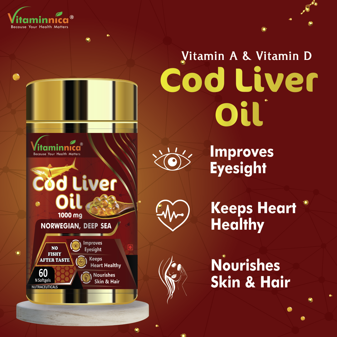 Vitaminnica Cod Liver Oil - 60 Softgels - vitaminnicahealthcare