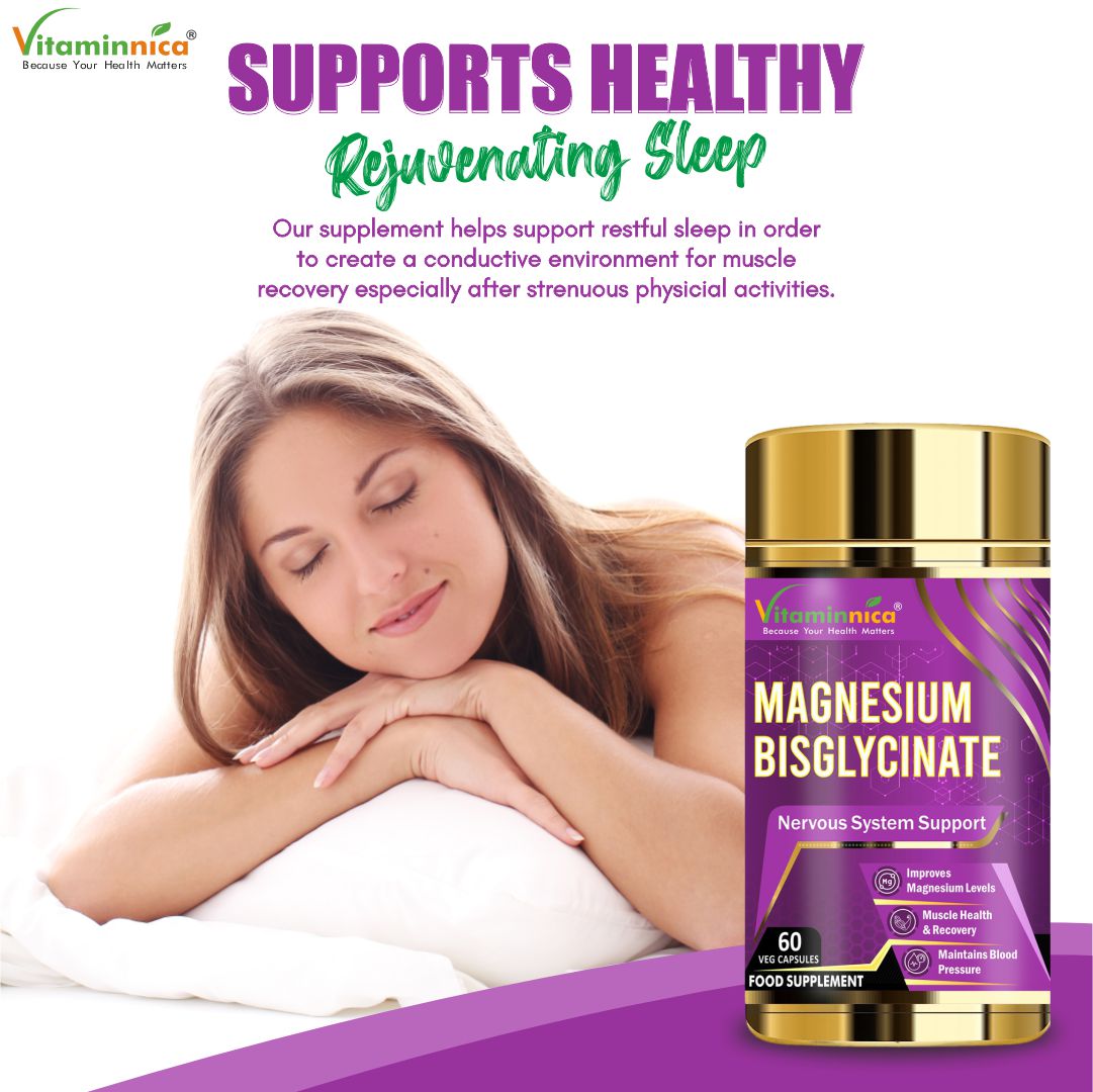 Vitaminnica Magnesium Bisglycinate- 60 Capsules
