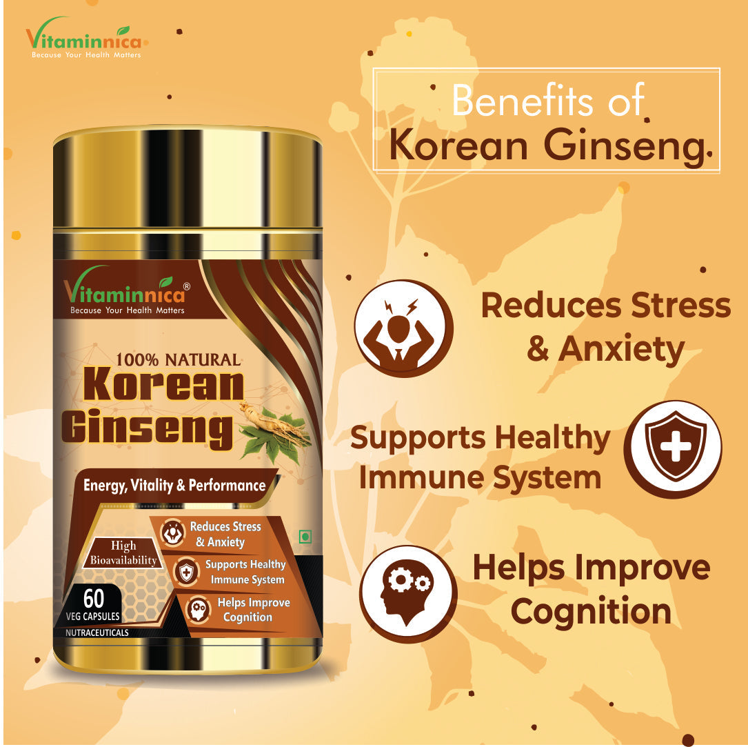 Vitaminnica Korean Ginseng-60 Capsules - vitaminnicahealthcare