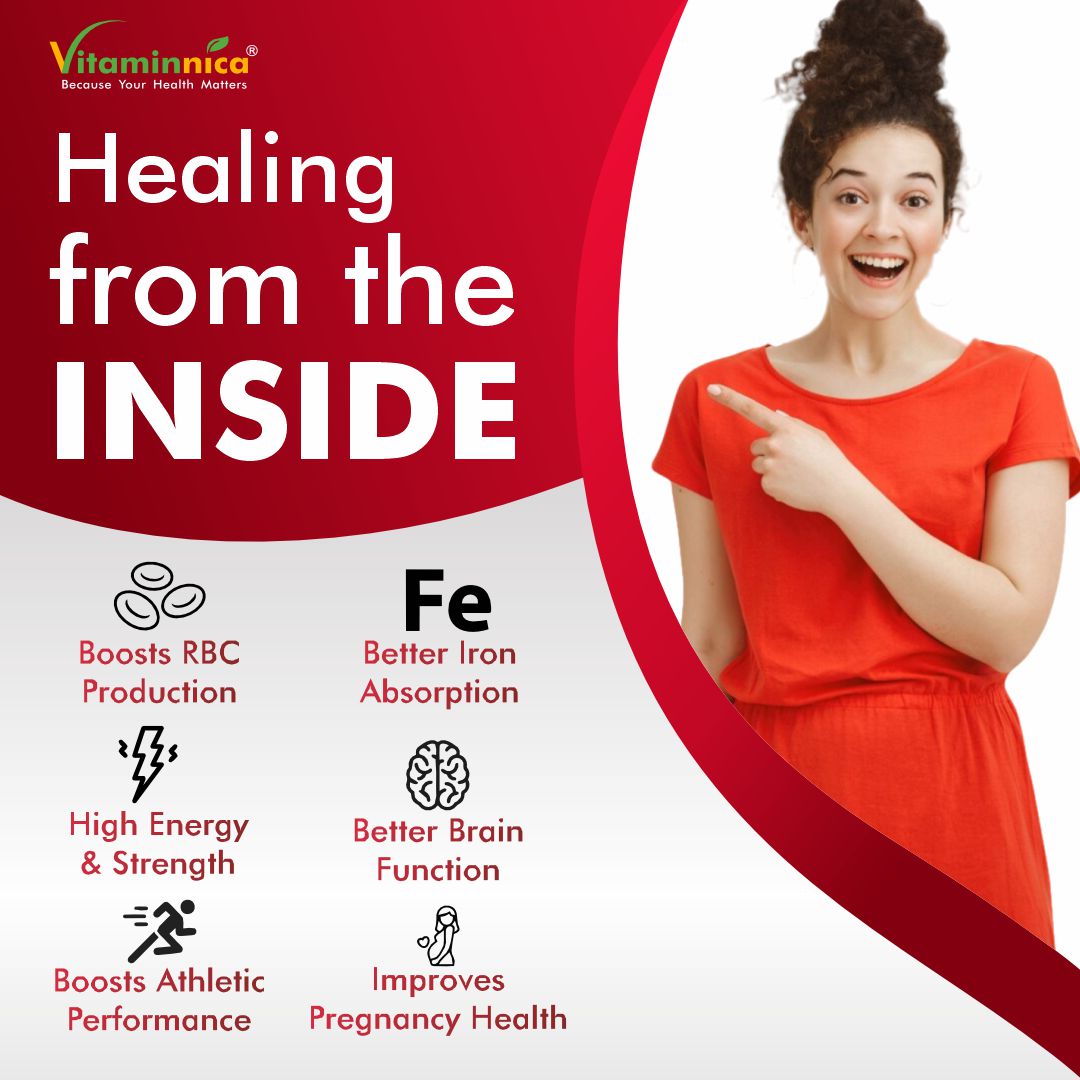 Vitaminnica Iron+Folic Acid- 60 Capsules