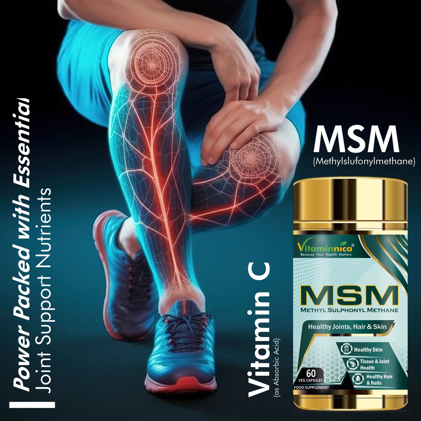 Vitaminnica Methyl Sulphonyl Methane (MSM)- 60 Capsules