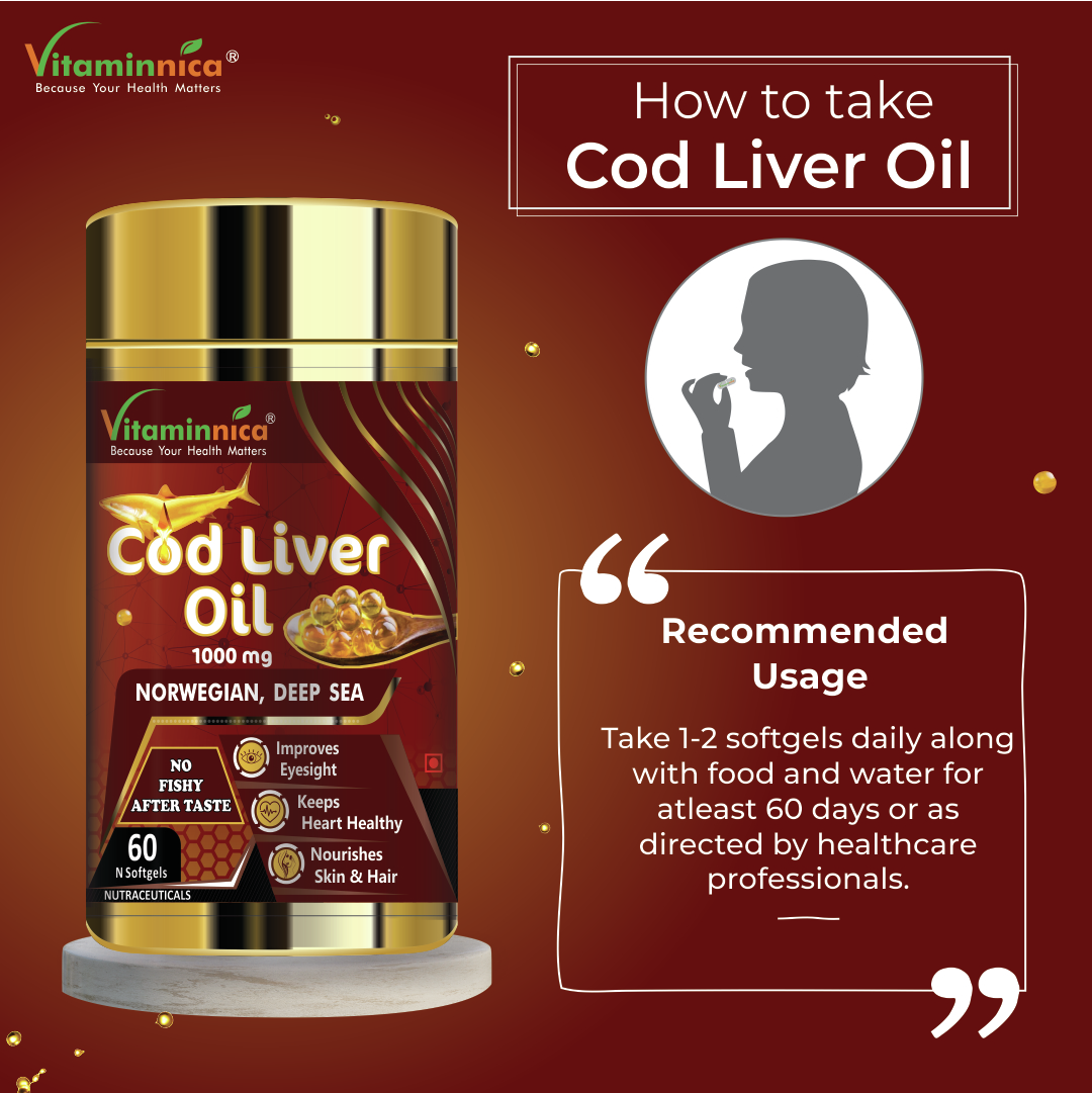 Vitaminnica Cod Liver Oil - 60 Softgels - vitaminnicahealthcare
